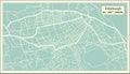 Edinburgh Great Britain United Kingdom City Map in Retro Style. Outline Map