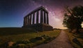 Edinburgh Monument at Dusk with Stars Above