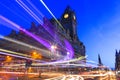 Edinburgh at night scene with Speed of Lights