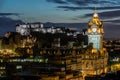 Edinburgh at night Royalty Free Stock Photo