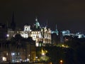 Scotland, Edinburgh, night view of the city