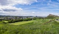 Edinburgh panorama from Holyrood Park Royalty Free Stock Photo