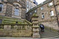 Streets of Edinburgh the capital of Scotland built on seven hills