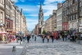 Edinburgh's busy Royal Mile, Scotland Royalty Free Stock Photo