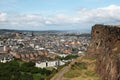 Edinburgh from salisbury's crag Royalty Free Stock Photo