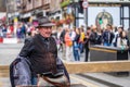 Edinburgh, Scotland, August 8th 2019.Edinburgh Festival Fringe.Street Performer Royalty Free Stock Photo