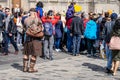 Edinburgh, Scotland, August 18th 2019.Male traditional dress of Scotland consists of a kilt, a sporran, a sgian dubh a small, Royalty Free Stock Photo