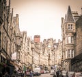 Edinburgh, Scotland, 27 August, 2019. Tourists visiting historical Cockburn Street, Old Town