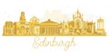 Edinburgh Scotland City skyline golden silhouette. Royalty Free Stock Photo