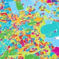 Edinburgh, Scotland, Colorful Vector Map Royalty Free Stock Photo