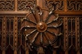 EDINBURGH, SCOTLAND, DECEMBER 15, 2018: Claymores and Flintlock Pistols on one of the walls inside of Great Hall at Royalty Free Stock Photo