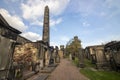 Edinburgh Scotland England. Old Calton Cemetery - a cemetery with old gravestones in Edinburgh.