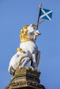 Unicorn Sculpture on the Mercat Cross in Edinburgh