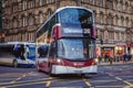 double decker bus in Edinburgh Royalty Free Stock Photo