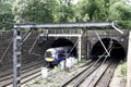 Train Getting Out of a Railway Tunnel