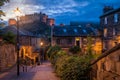 Scenic night sight in Edinburgh old town, Scotland.