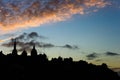 Edinburgh, Scotland, skyline silhouetted at dusk Royalty Free Stock Photo
