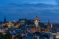 Edinburgh Scotland Skyline at twilight ,viewed from Calton Hill Royalty Free Stock Photo