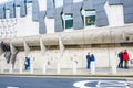 The Scottish Parliament Building at Holyrood designed by the Catalan architect Enric Miralles Royalty Free Stock Photo