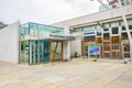 The Scottish Parliament Building at Holyrood designed by the Catalan architect Enric Miralles Royalty Free Stock Photo