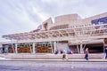 The Scottish Parliament Building at Holyrood designed by the Catalan architect Enric Miralles Royalty Free Stock Photo