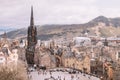 Architecture in Edinburgh`s Old Town. Views from Edinburgh Castle