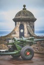 Cannon in Edinburgh Castle Royalty Free Stock Photo