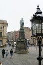 Edinburgh, Scotland UK: the Royal Mile and the statue of Duke of Buccleuch