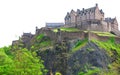 Edinburgh Castle is a historic castle. It stands on Castle Rock, Royalty Free Stock Photo