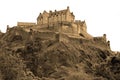 Edinburgh Castle is a historic castle. It stands on Castle Rock, Royalty Free Stock Photo