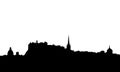 Edinburgh skyline vector isolated Royalty Free Stock Photo