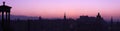 Edinburgh Sunset Panorama Royalty Free Stock Photo