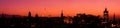 Edinburgh Sunset Panorama Royalty Free Stock Photo