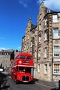 Edinburgh tour bus on Candlemaker Row, Edinburgh