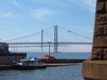 Forth Road Bridge over Firth of Forth in Edinburgh