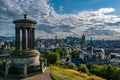 Edinburgh view from Dugald Stewart Monument hill