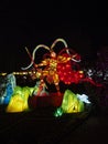 Edinburgh Zoo, Edinburgh, Scotland, UK, 5th January 2019, Giant Lanterns of China Display of Mythical Creatures, Legends.A Samurai