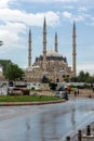 Outside view of Selimiye Mosque Built between 1569 and 1575 in city of Edirne, East Thrace, Turke Royalty Free Stock Photo