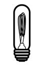 Edison lamp. Vector illustration in offline style