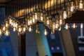 Luxury loft pub with Ediso lamps Royalty Free Stock Photo