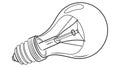 Edison-style light bulb icon for inspiration and bright ideas. vector design Generative AI Royalty Free Stock Photo