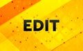 Edit abstract digital banner yellow background