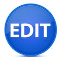 Edit aesthetic glossy blue round button abstract