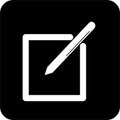 EDIT BLACK SQUARE ICONS, simple line vector for UI UX design. Symbol for website and mobile app interface and navigation button Royalty Free Stock Photo