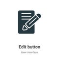 Edit button vector icon on white background. Flat vector edit button icon symbol sign from modern user interface collection for Royalty Free Stock Photo