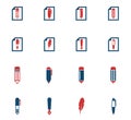 Edit color icon set Royalty Free Stock Photo