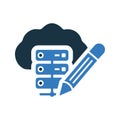 Edit, database, data icon. Editable vector graphics Royalty Free Stock Photo