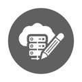 Edit, database, data icon. Gray vector graphics Royalty Free Stock Photo