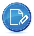 Edit document icon midnight blue prime round button Royalty Free Stock Photo