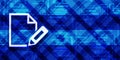 Edit document icon modern glassy blue banner background pattern illustration Royalty Free Stock Photo